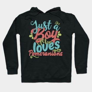 Just A Boy Who Loves Pomeranians dog Gift graphic Hoodie